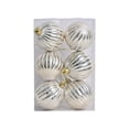 thumbnail image 2 of Christmas Hand-painted Decorative 6cm Pumpkin Pattern Glitter 6pc Christmas Tree Pendant Christmas Set, 2 of 5