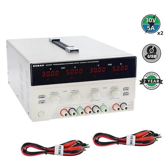 KORAD KD3305P - Precision Variable Adjustable 30V, 5A DC Triple Power Supply