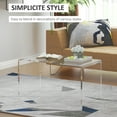 thumbnail image 4 of HOMCOM 32" Long Rectangle All Acrylic 15mm Thick Waterfall Coffee Table, Clear, 4 of 10