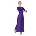 thumbnail image 2 of Eurotard Long Sleeve Praise Dress with Metallic Shining Cross, 2 of 2