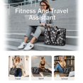 thumbnail image 5 of Tote Bag for Women - Paw Prints and Bones Shoulder Bag - Large Utility Work Duffle Bag with Zipper Handbag for Travel, Work, Sprots, 5 of 5