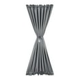 thumbnail image 2 of KBOOK French Door Curtains Blackout Thermal Rod Pocket Door Window Curtain with Tieback,52" X 72", Gray, 1 Panel, 2 of 7