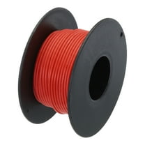 Uxcell 26 Gauge Silicone Wire 26AWG Electrical Wire Stranded Tinned Copper High Temp Hookup Spool 49.2ft Red