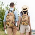 thumbnail image 6 of Lsque Vintage Floral Butterfly Collage Pattern Canvas Daypack, Durable Backpack, High-quality Versatile Backpack,Vintage Compact Backpack-Small, 6 of 6
