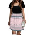 thumbnail image 3 of Women's Fashionable Casual Square Neck Retro Print Summer Dress, 3 of 4