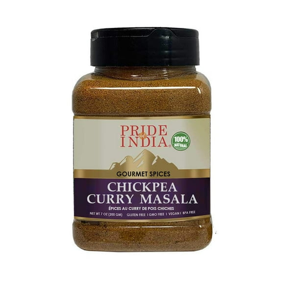 Pride of India - Chickpea Curry Masala Seasoning Spice – Authentic Indian Taste – Spice Blend for Curry Dishes – Gourmet & Flavorful Mix – 1.7 oz. Small Dual Sifter Bottle