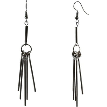 MAX STUDIO Long Multi Stick Dangle Earrings Silver tone