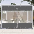 thumbnail image 2 of TOPCHANCES Clear Vinyl Curtains with Zipper Entry, Heavy Duty Waterproof PVC Clear Tarp with Grommets, Outdoor Clear Panel Curtain for Porch, Pergola, Gazebo, Patio, Enclosure (8'H x 7'W, Gray), 2 of 9