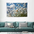 thumbnail image 2 of Creowell  White Plant Dandelion Wall Tapestry, Flower Wall Hanging Large Tapestry Decoration Fiber White Hem Around for Dorm Room Bedroom 60x40 Inch 60x40in, 2 of 7