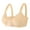 Khaki, variant on Front Closure Bras for Women Gathering Plush Size Bras Solid Color Wireless Bras Full Coverage T-Shirt Bralettes