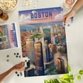 thumbnail image 4 of Lantern Press 1000 Piece Jigsaw Puzzle, Boston, Massachusetts, Lithograph, City Series, 4 of 5