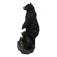 thumbnail image 4 of Rustic Forest Standing Black Bear and 2 Cubs On Faux Wooden Log Bridge Figurine, 4 of 9