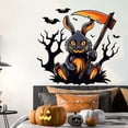 thumbnail image 1 of Adhesivos de pared para Halloween con conejito negro y conejito aterrador con guadaña, 1 of 4