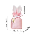 thumbnail image 3 of Easter Candy Drawstring Bags, Satin Rabbit Ear Gift Pouches for Party Favors, Small Drawstring Pouch for Wedding, Bridesmaid Gifts, 7.9x3.9 Inches, 3 of 7