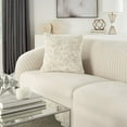 thumbnail image 4 of Mina Victory Luminescence Beaded Flowers 20" x 20" Ivory Indoor Throw Pillow, 4 of 6