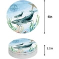 thumbnail image 1 of FMSHPON Nautical Theme Whale and Life Set of 8 Round Coaster for Drinks, Absorbent Ceramic Stone Coasters Cup Mat with Cork Base for Home Kitchen Room Coffee Table Bar Decor, 1 of 6