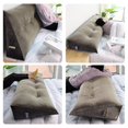 thumbnail image 2 of WOWMAX Large Bolster Triangular Headboard Backrest Positioning Support Back Pillow for Sitting in Bed Wedge Pillow Headboard for Day Bed Removable Cover, California King Velvet Black, 2 of 4