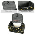 thumbnail image 4 of Unique Bargains 1 Pcs Travel Makeup Bag Travel Toiletry Organizer Makeup Brush Holder Oxford Cloth Black Yellow, 4 of 6