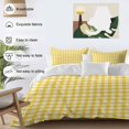 thumbnail image 4 of Yellow Bedding 3 Piece Duvet Cover Set Full Size, Country French Rustic Buffalo Plaid Modern Art Soft Microfiber Comforter Cover with Zipper Closure & Pillowcases, Wrinkle & FadeResistant Quilt Cover, 4 of 9