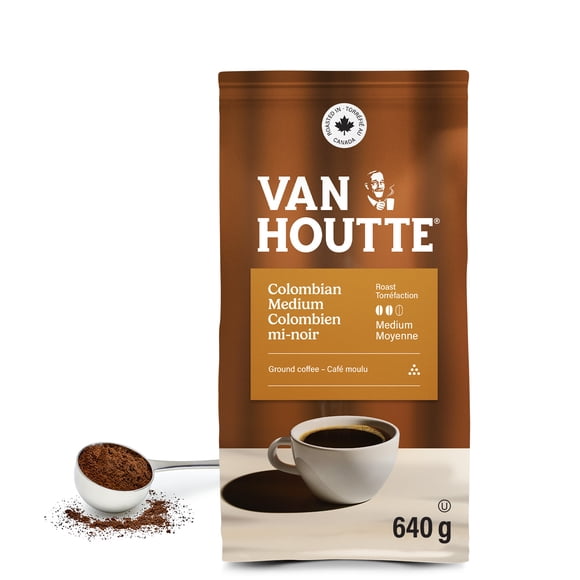 Van Houtte Colombian Dark. Dark Roast. Ground Coffee, 640g