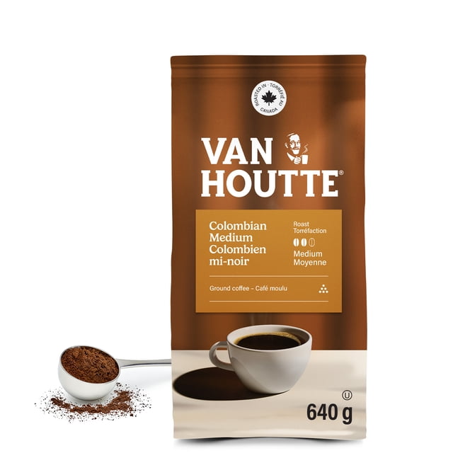 Van Houtte Colombian Medium, Medium Roast, Ground Coffee, 640g
