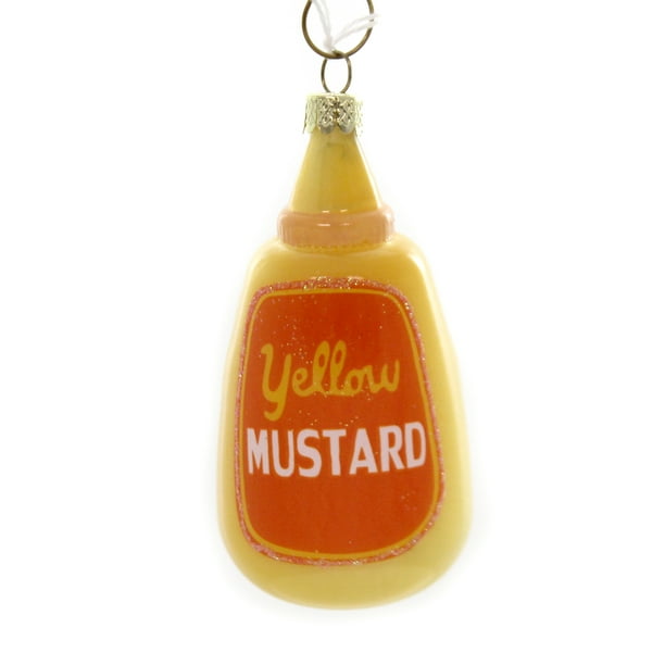 Holiday Ornaments Yellow Mustard Squeeze Bottle Condiment Ketchup Hot Dog Go2601