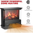 thumbnail image 3 of TURBRO Firelake 27-Inch Electric Fireplace Heater - Freestanding Fireplace with Mantel, No Assembly Required - 7 Adjustable Flame Effects, Overheating Protection, CSA Certified - 1400W, Black Walnut, 3 of 8