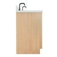 thumbnail image 3 of ARIEL Hepburn 60 Inch Double Oval Sink Bathroom Vanity With Carrara White Quartz Countertop 1.5 Inch Edge In Oak, 3 of 9