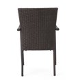 thumbnail image 5 of GDF Studio Able Outdoor 7 Piece Wicker Dining Set, Multibrown with Crème Cushions, 5 of 15