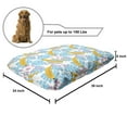thumbnail image 2 of Tropical Pet Bed, Monstera Leaves Bananas and Paint Spots in Pastel Colors Summer Vibes, Resistant Pad for Dogs and Cats Cushion with Removable Cover, 24" x 39", Sky Blue Mustard Blush, by Ambesonne, 2 of 4