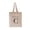Beige-Letter-c(1 Piece), variant on Beige Floral Monogram Letter Tote Bag Canvas With Zipper Pocket