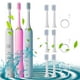 thumbnail image 1 of Cepillo de dientes eléctrico 32000 VPM Recargable Sónico con 3 cabezales de repuesto - 6 modos de limpieza Carga USB Juego de cuidado dental para adultos y niños con cable de viaje, 1 of 7