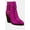 Fuchsia, variant on CAT-TRACK Black Leather Ankle Boots