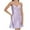 Purple, variant on Womens Satin Nightgowns Silk Mini Slip Dress Babydoll Sexy Lingerie V Neck Spaghetti Strap Sleep Night Dress Short Chemise