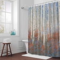 thumbnail image 5 of Blue Forest Plant Fabric Shower Curtain Tree Illustration Washable Shower Curtains for Bathroom, Waterproof Bath Curtain with Hooks Home Decor 72x84in, 5 of 8