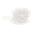Unique Bargains 100 Pcs Split Key Ring Stainless Steel Key Chain Rings ...