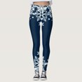 thumbnail image 2 of Gibobby Leggins termicos mujer Pantalones estampados navideños personalizados para mujer, mallas ajustadas personalizadas para mallas para correr(Marina,XG), 2 of 5