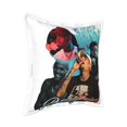 Chris Brown Faux Leather Decorative Throw Pillow Covers Modern Solid