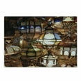 thumbnail image 1 of Moroccan Cutting Board, Lanterns Souk Evening Culture Historical Traveling Destinations, Decorative Tempered Glass Cutting and Serving Board, Small Size, Brown Purple Green, by Ambesonne, 1 of 1