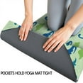 thumbnail image 3 of Colorful Dinosaurs Leaves Pattern Hot Yoga Mat Towel Non Slip for Hot Yoga - Quick-Drying Yoga Mat Cover with 4 Corner Pockets with Travel Bag - Hot Yoga Towel Non Slip 74"x26", 3 of 6
