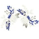 thumbnail image 3 of 2 peinetas azules con diamantes de imitación para el pelo, con forma de hoja, para novia, para boda, 3 of 5