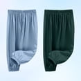 thumbnail image 2 of Lenpel Children's Summer Pants 2 Pc Toddler Girls Boys Elastic Waist Pull on Cinch Bottom Trousers Baggy Casual Joggers, 2 of 7