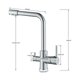 thumbnail image 5 of Experimente la fusión de estilo y funcionalidad, grifo de cocina de construcción de acero inoxidable con rociador desplegable, flujo de agua de 3 vías para agua caliente, fría y fresca filtrada en, 5 of 5