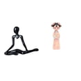 thumbnail image 1 of Estatua de resina de niña pensadora abstracta creativa, figura decorativa, escultura en miniatura única, adorno de escritorio para dormitorio, regalo, 1 of 8