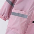 thumbnail image 6 of MKOSPLRT Girls Boys Rain Jacket Lightweight Waterproof Raincoat Hooded Lined Long Windbreaker Solid Full Zip Travel Jacket with Pocket, 6 of 10