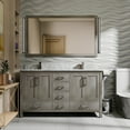 thumbnail image 2 of Lexora Home Jacques 60" Double Vanity with Mirror in Distressed Gray, 2 of 9