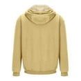 thumbnail image 6 of Sherpa Lined Hoodies for Men Heavyweight Full Zip up Sweatshirt Thick Fleece Jackets Winter Warm Soft Coats Sweater Earthy Yellow L, 6 of 9