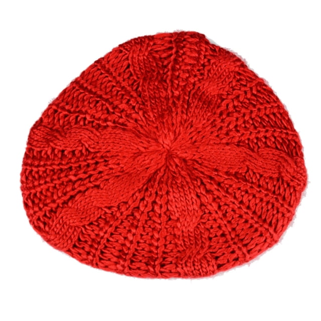 Autumn And Winter Knitted Hat Ladies Wool Beret Hat Hand Opening