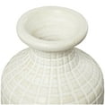 thumbnail image 4 of DecMode 19" Geometric Textured Cream Ceramic Vase with Checkered Pattern, 4 of 7
