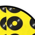 thumbnail image 3 of Vinyl Records Pattern on Yellow Memory Foam Bath Mat 36" Absorbent Rug with Non Slip Base and 4 Bonus Pads, 3 of 6